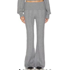 Lovers and friends x Emily Gemma Bessie Knit Pant in Grey